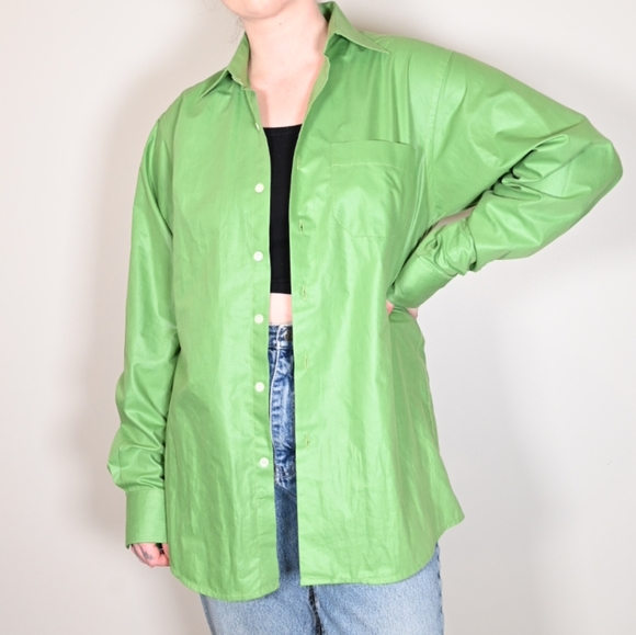 Green Button Down Shirt - Picture 1 of 3